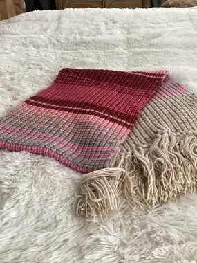 Victoria’s Secret Women Chucky Scarf, Size L59 inch, W15 inch, Color Pink Multi